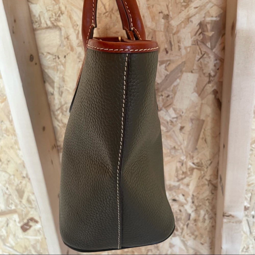 Dooney & Bourke Brielle pebble leather Satchel Green - Picture 7 of 8